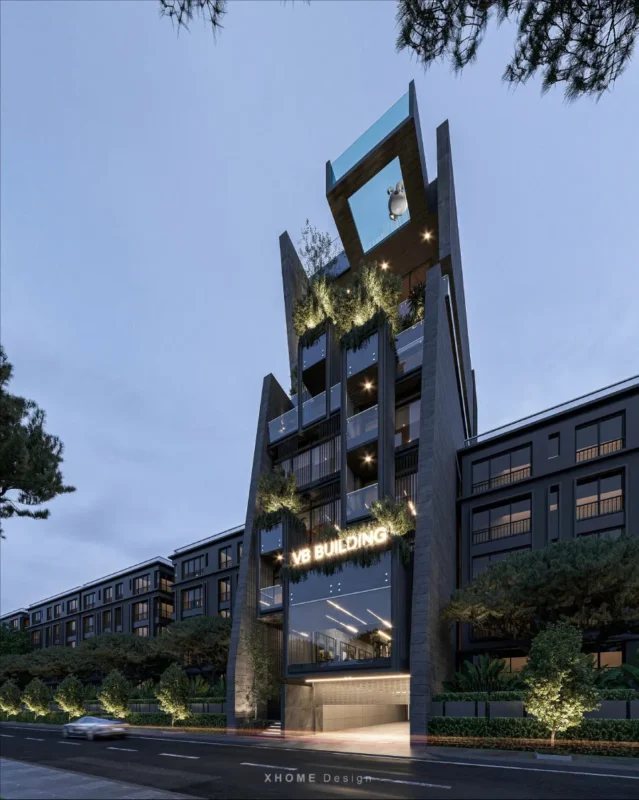 Thiết Kế Toà Nhà 9 Tầng Hiện Đại Cao Cấp VB Building - vb-building-1