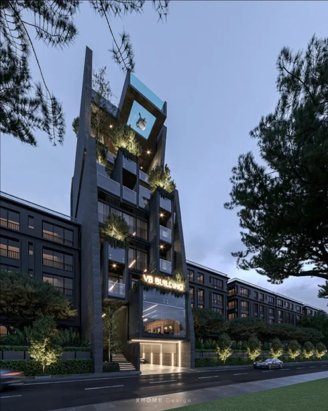 Thiết Kế Toà Nhà 9 Tầng Hiện Đại Cao Cấp VB Building - vb-building-2